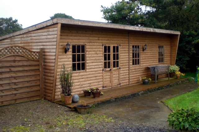 pent roof home office - sheds n chalets